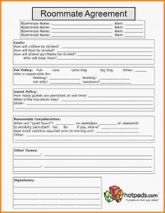 sample roommate agreement roommate agreement template roommateagreement