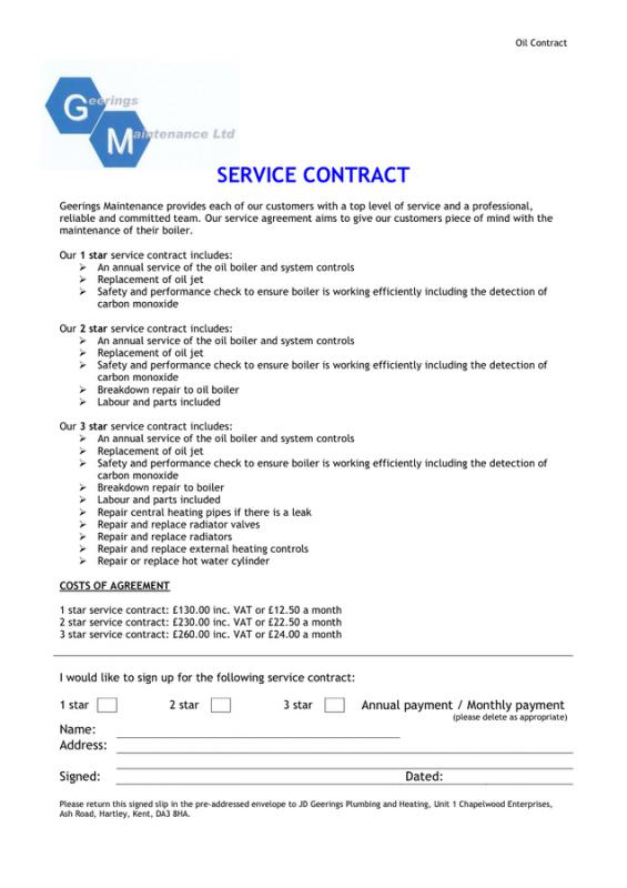 sample service agreement