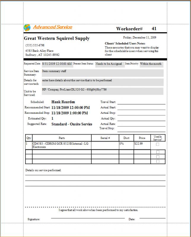 sample service contract