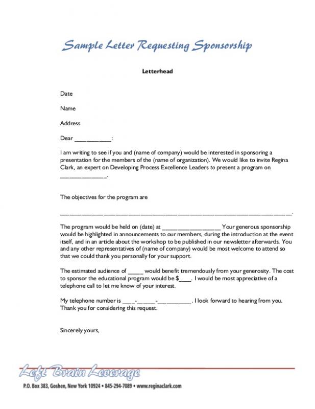 sample sponsorship letter