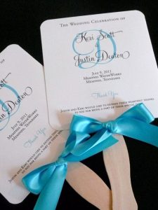 sample wedding program decorazioni matrimonio estivo ventaglio