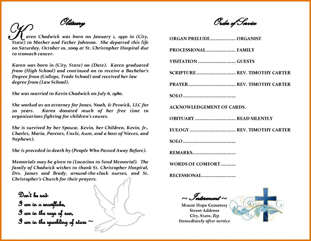 sample wedding program