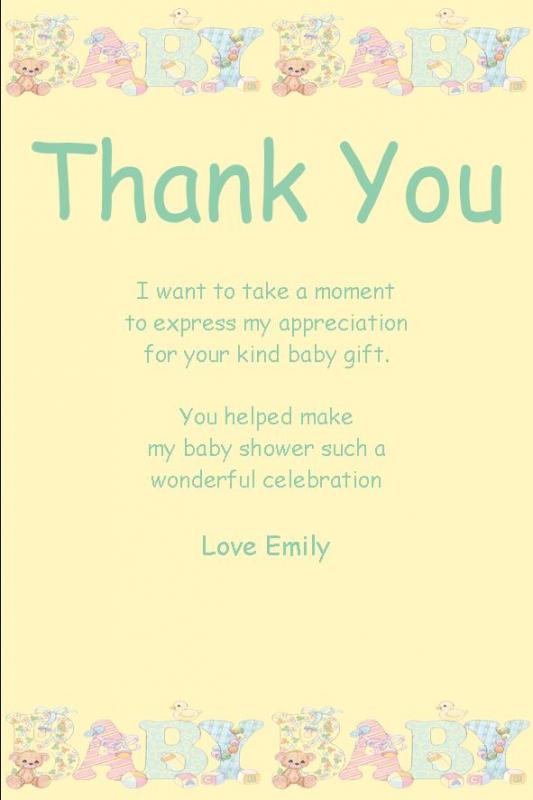 sample wedding thank you notes