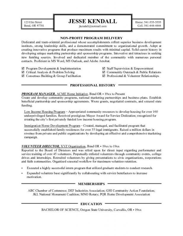 samples executive resumes