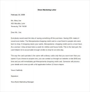 samples fundraising letters sample direct marketing letter