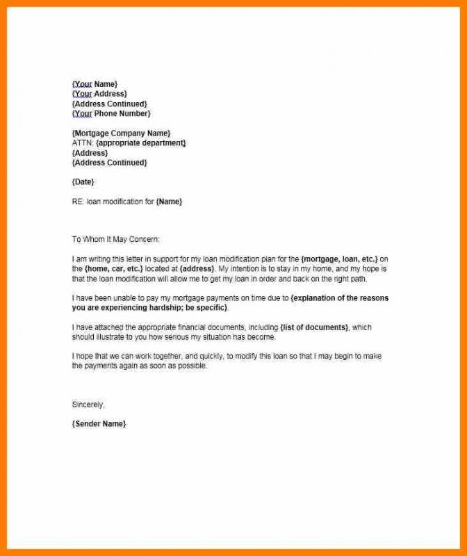 Samples Hardship Letter | Template Business