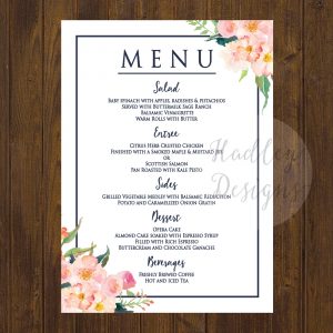 samples of wedding programs *es menu