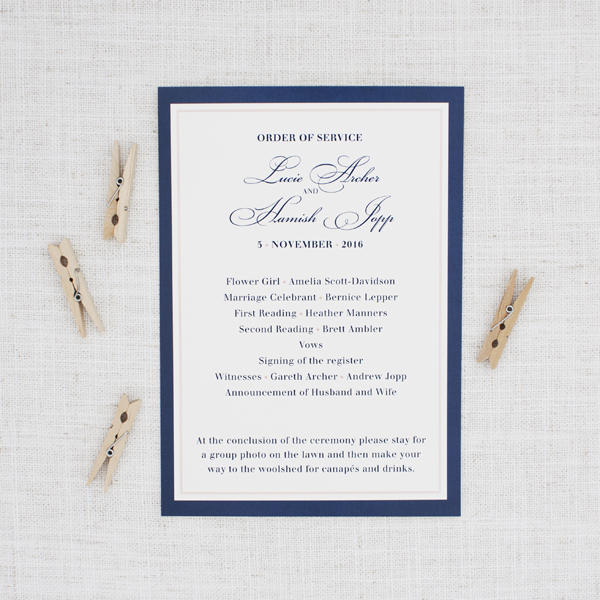 samples of wedding programs