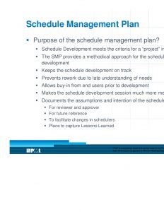 schedule management plan design amp development of a schedule management plan presentation