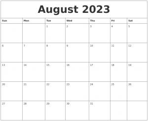 schedule template pdf august blank schedule template