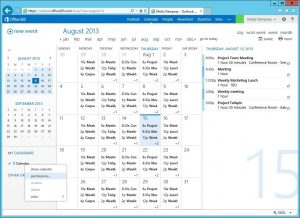 schedule template word owa delegate