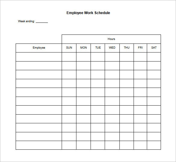 schedule template word