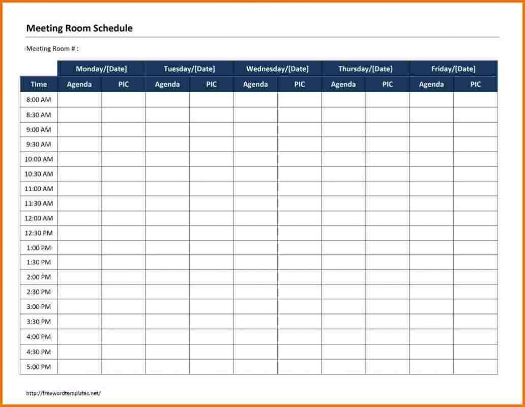 Timetable Template Word