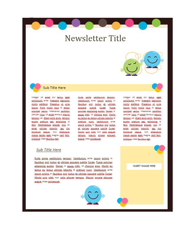 School Newsletter Templates Template Business