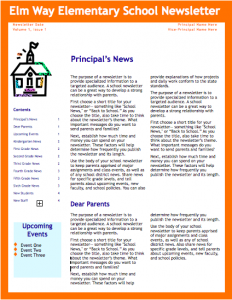 school newsletter templates screen shot at pm