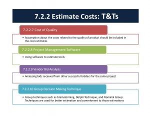 scope of work example project cost management