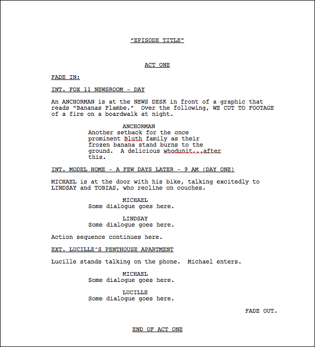 screenplay format template