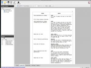 script format template x