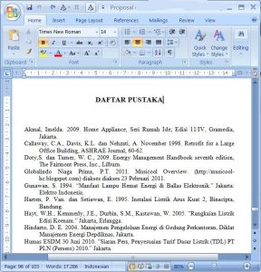 script format word dpustaka