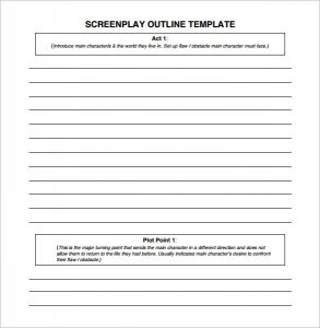 script writing format pdf blank screenplay outline template download pdf