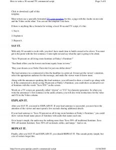 script writing format pdf tv commercialscript