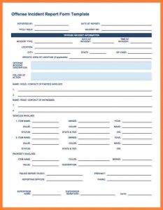 security incident report template security incident report form template ic offense incident report form