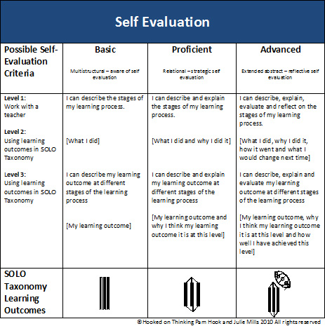 self evaluation examples