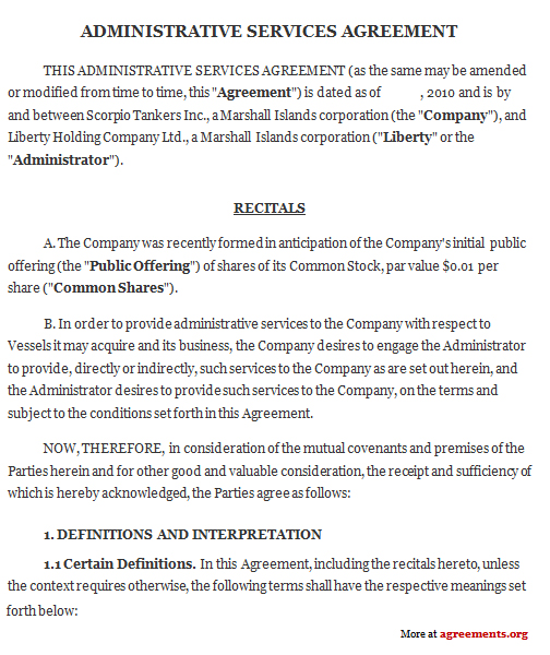 service agreement sample