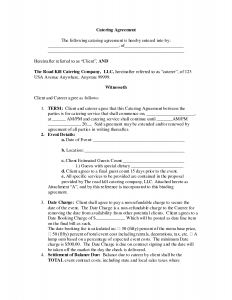 service agreement samples agreement templates nice blank contract agreement form sample for catering with term and event details and date charge