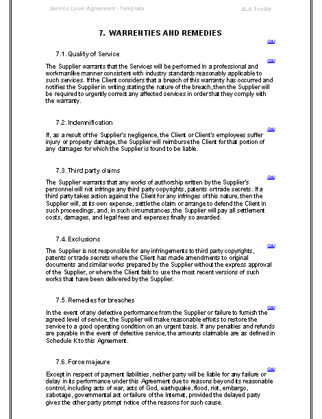 service agreement template