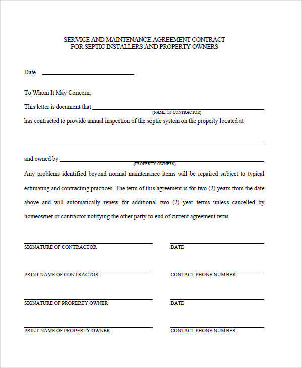 service agreement template