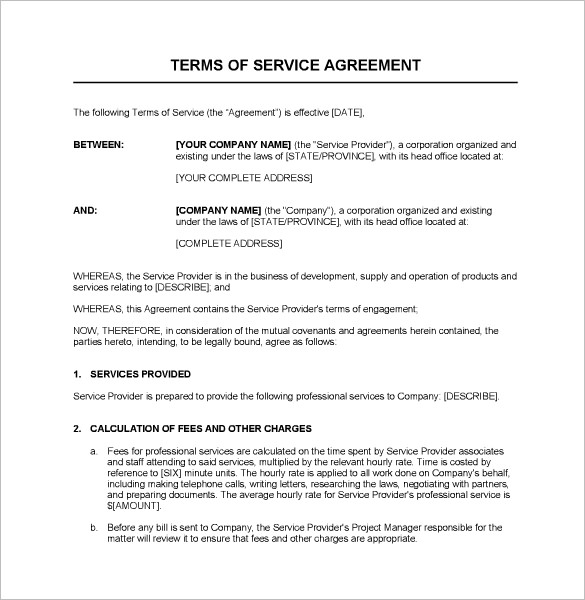 service contract template