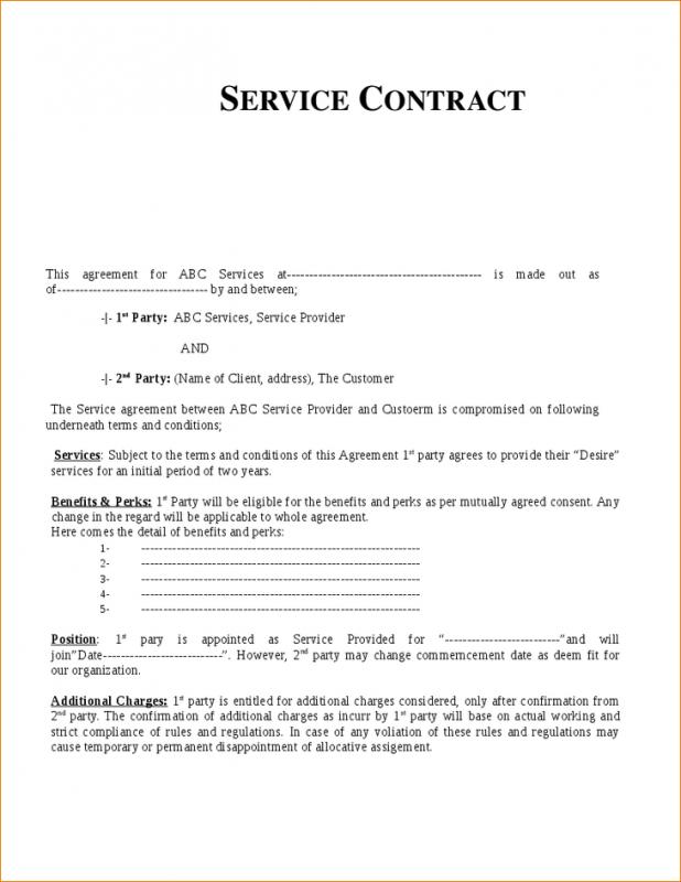 service contract template