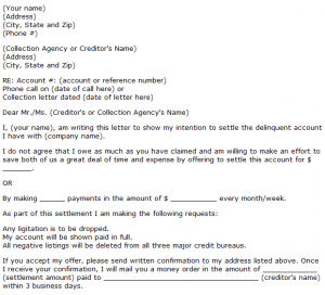 settlement agreement format debt settlement letter xrlxtqd