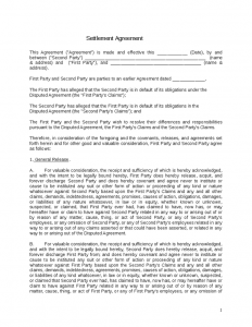 settlement agreement template settlement agreement template