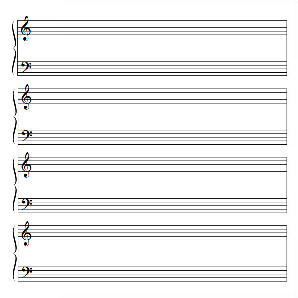 Music Notes Paper Template