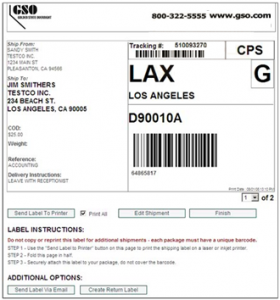 shipping label example sm label