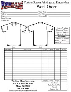 shirt order forms customshirtorderform