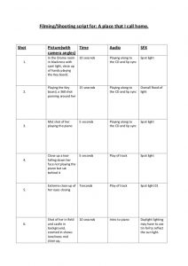 shoot schedule template media shooting script template