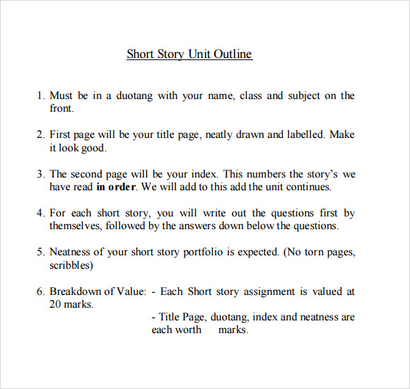 short story outline