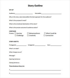 short story outline story outline template pdf