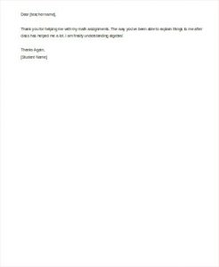 short thank you letter for teacher short thank you letter to teacher example