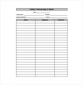 sign in sheet pdf safety training sign in sheet pdf format free download