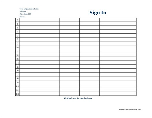 sign in sheet pdf