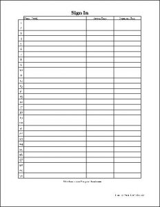 sign in sheet pdf signin