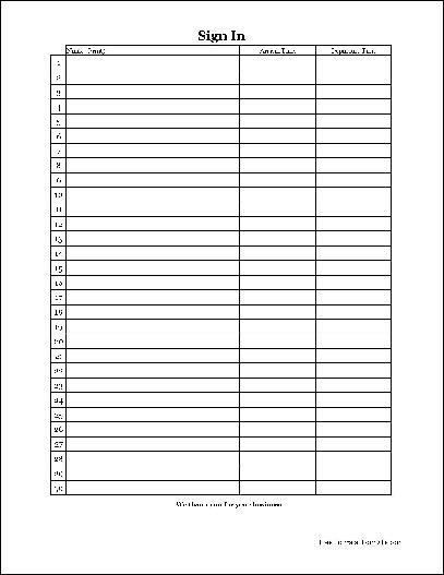 sign in sheet pdf