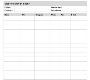 sign in sheet template excel sign in sheet template