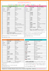 sign in sheet template word baby schedule template easy schedules cheat sheet