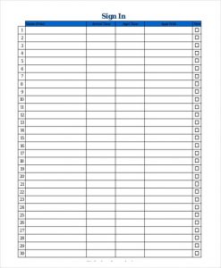 sign in sheets blank patient sign in sheet