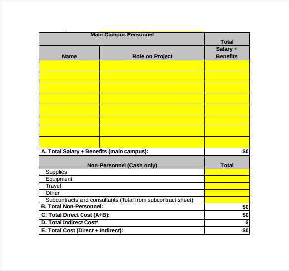 simple budget spreadsheet